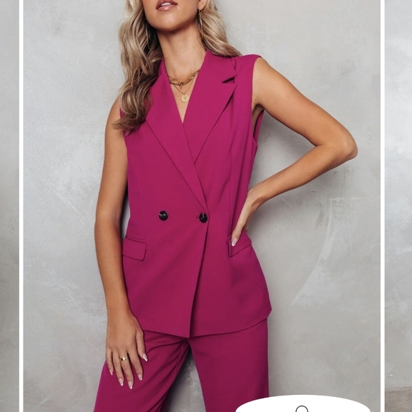 VICI Pocketed Vest - Magenta - Picture 2 of 9